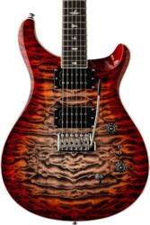 Guitarra eléctrica de doble corte. Prs SE Custom 24-08 Quilt - Charcoal Cherry Burst