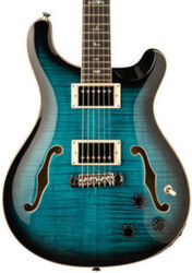 Semi hollow elektriche gitaar Prs SE Hollowbody II Piezo 2020 - Peack blue smokeburst