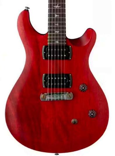 Double cut gitaar Prs SE CE 24 Standard Stoptail Satin - vintage cherry