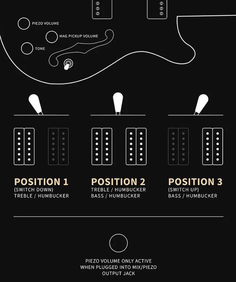 Prs Hollowbody Ii Piezo Se (wing Tuners) 2h Ht Eb - Orange Tiger Smokeburst - Semi hollow elektriche gitaar - Variation 4