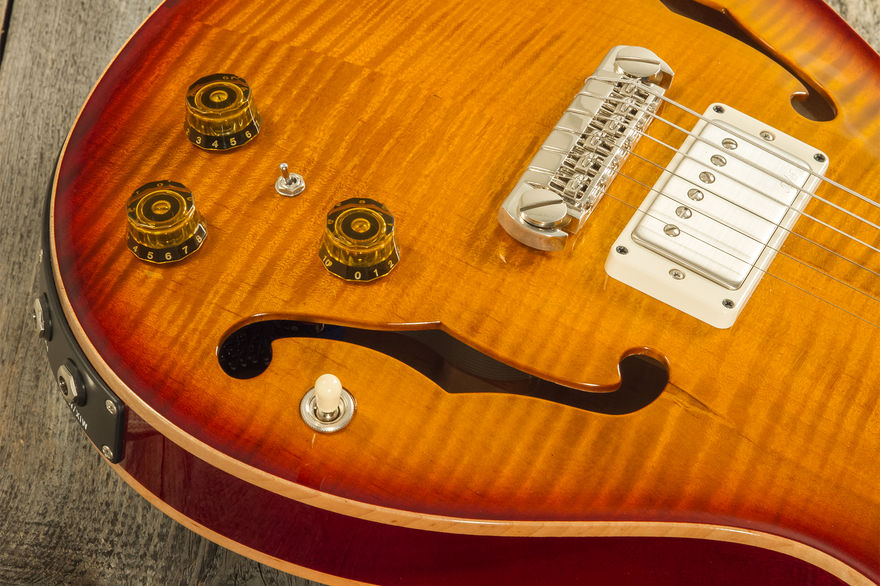 Prs Hollowbody Ii Piezo Usa 2h Ht Eb #230365749 - Dark Cherry Burst - Semi hollow elektriche gitaar - Variation 3