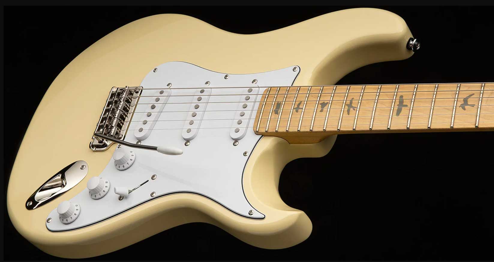 Prs John Mayer Silver Sky Maple Se Signature 3s Trem Mn - Moon White - Elektrische gitaar in Strat vorm - Variation 1