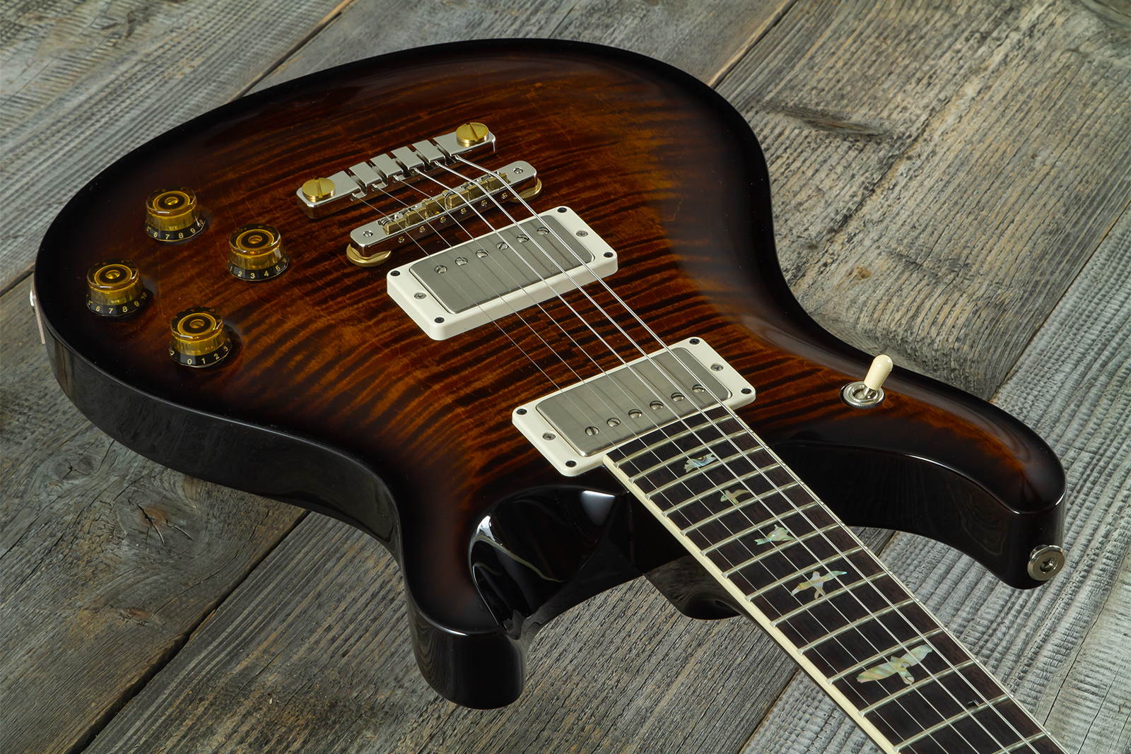Prs Mccarty 594 Hand-signed Usa 2h Ht Rw #0377741 - Black Gold Wraparound Burst - Double cut gitaar - Variation 2