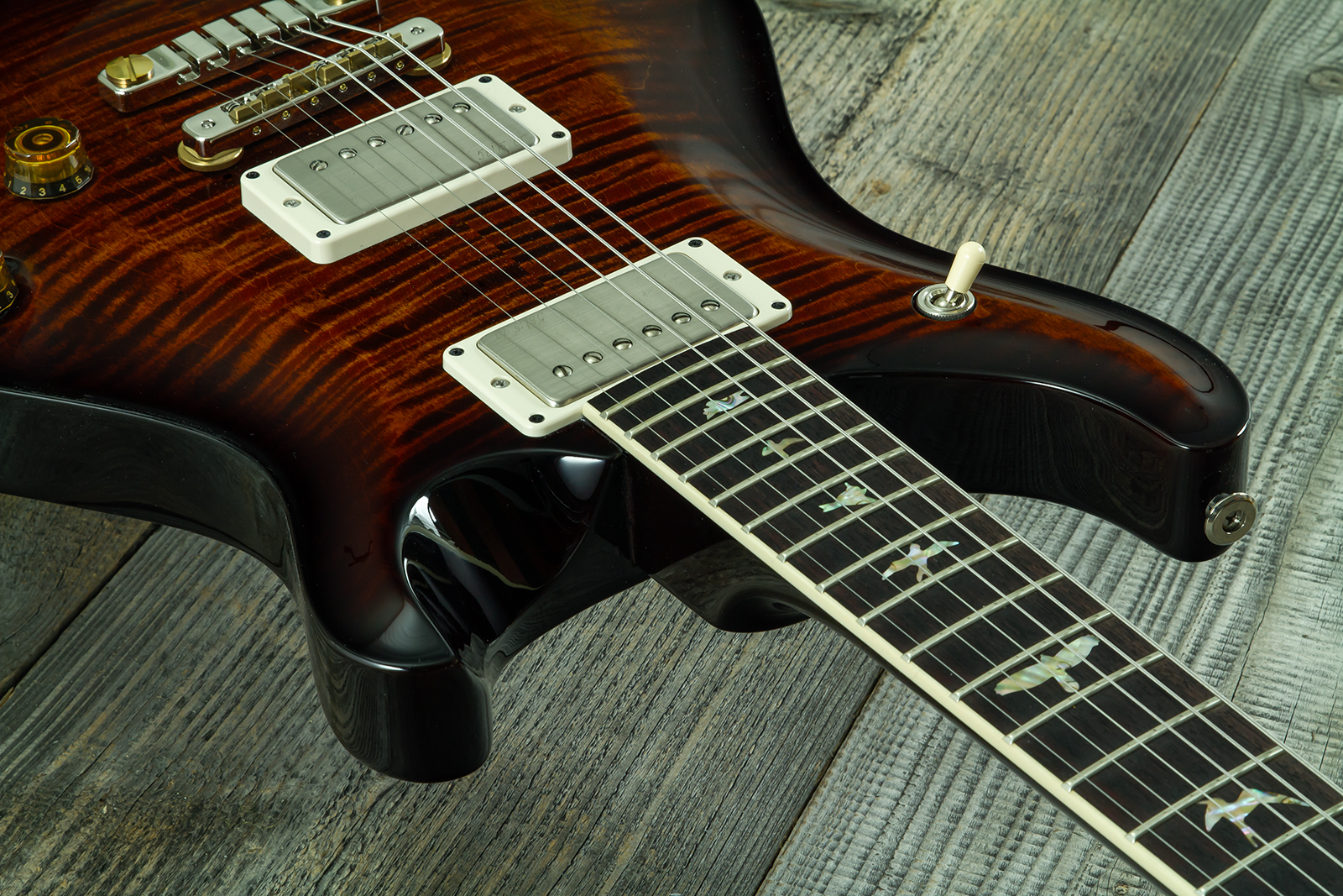 Prs Mccarty 594 Hand-signed Usa 2h Ht Rw #0377741 - Black Gold Wraparound Burst - Double cut gitaar - Variation 4