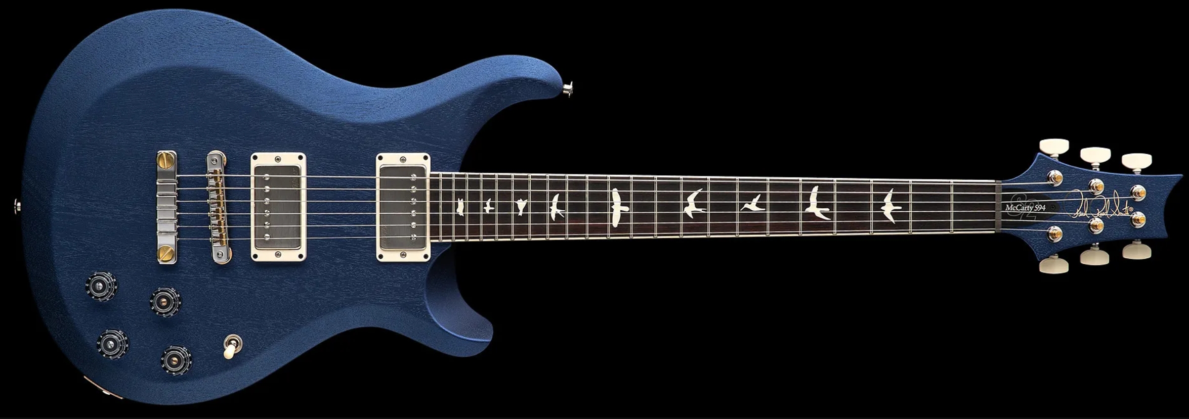 Prs Mccarty 594 Thinline S2 Usa 2h 58/15lt Ht Rw - Metallic Midnight Satin - Double cut gitaar - Variation 2