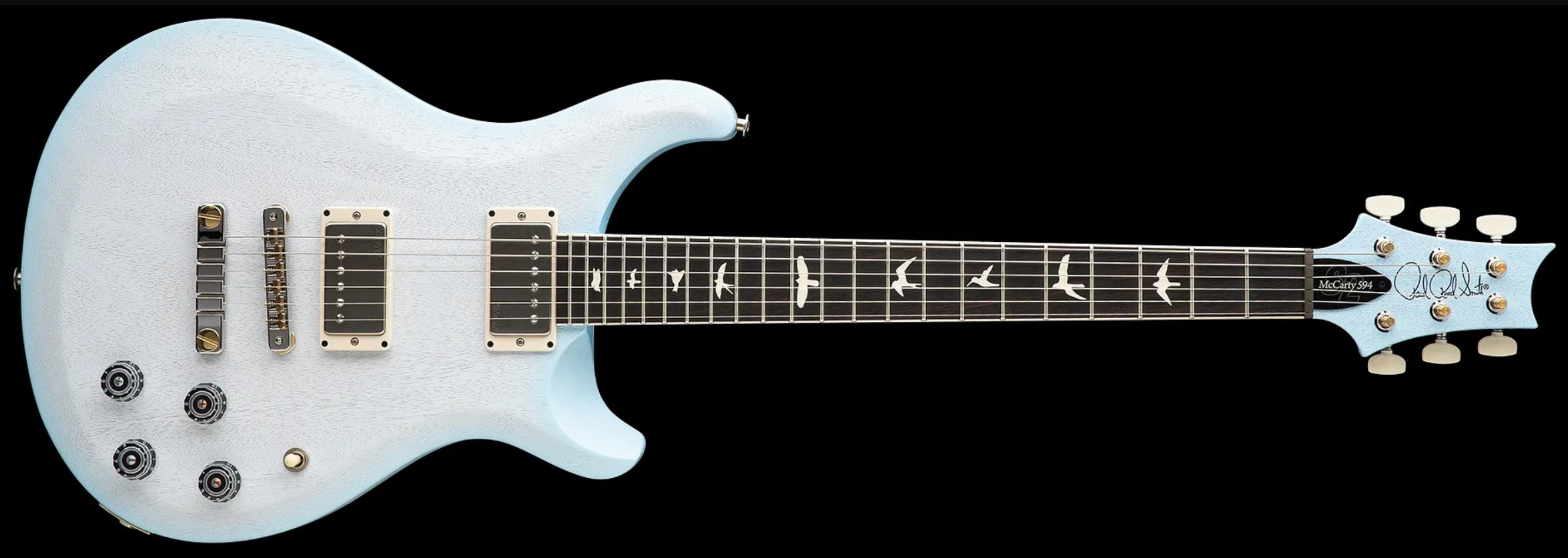 Prs Mccarty 594 Thinline S2 Usa 2h 58/15lt Ht Rw - Cloud Burst Satin - Double cut gitaar - Variation 3