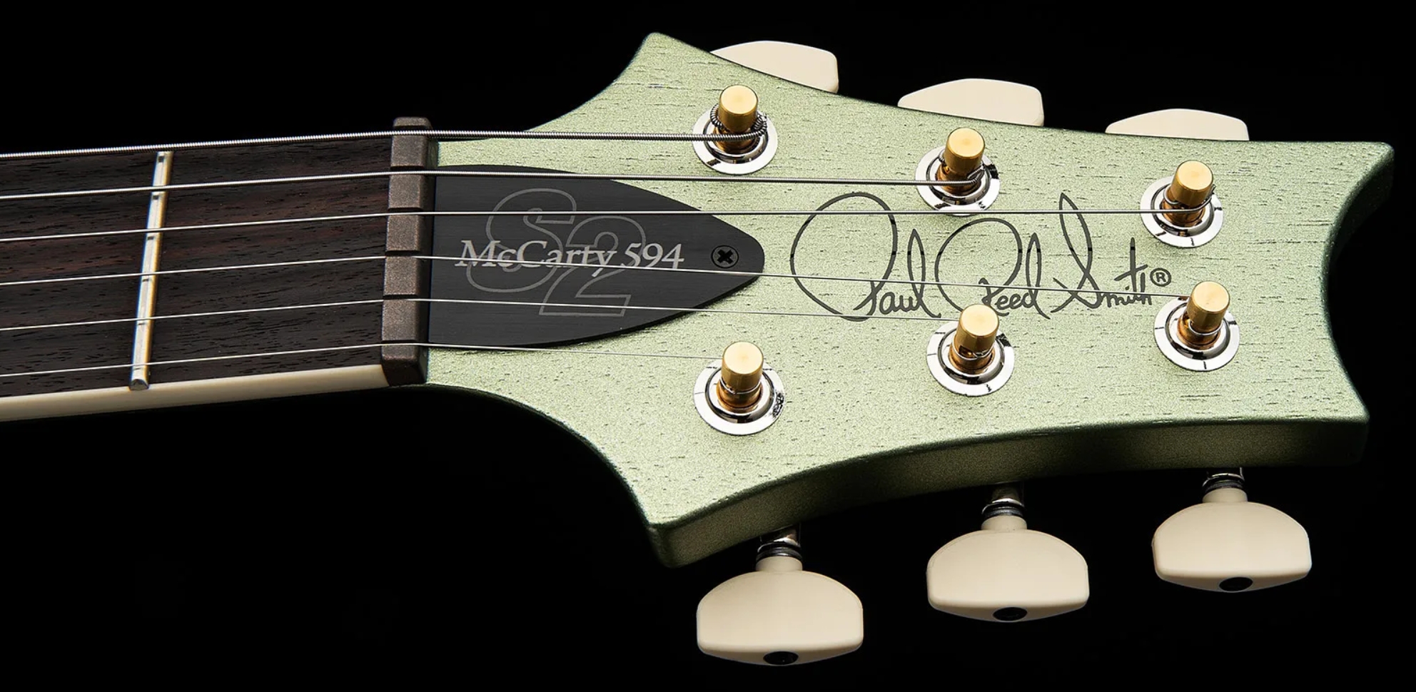 Prs Mccarty 594 Thinline S2 Usa 2h 58/15lt Ht Rw - Mavis Mint Metallic Satin - Double cut gitaar - Variation 5