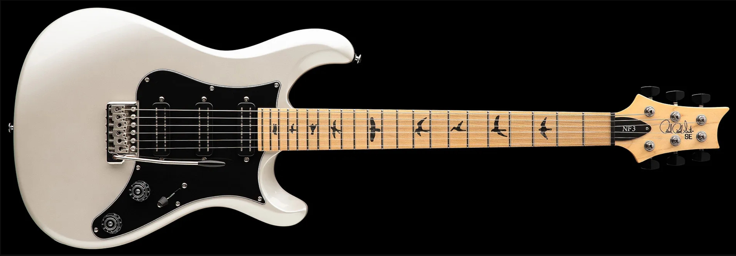 Prs Nf3 Maple Se Bolt-on 3mh Trem Mn - Pearl White - Double cut gitaar - Variation 2