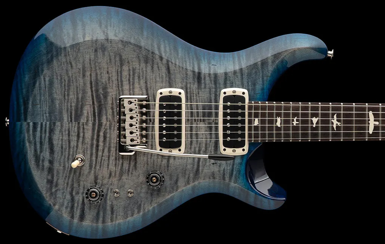 Prs S2 Custom 24-08 Usa 2h Tci Trem Rw - Faded Gray Black Blue Burst - Double cut gitaar - Variation 2