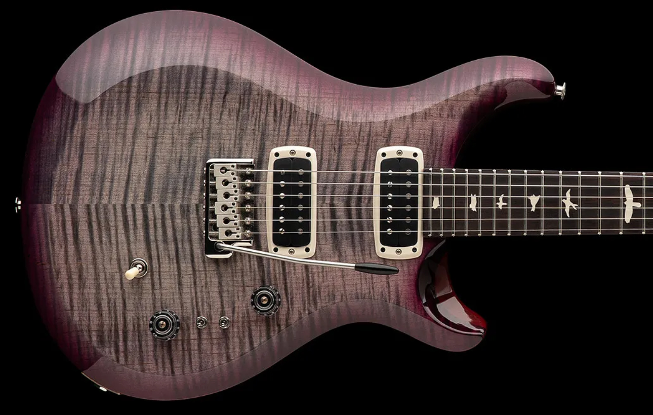 Prs S2 Custom 24-08 Usa 2h Tci Trem Rw - Faded Gray Black Purple Burst - Double cut gitaar - Variation 2