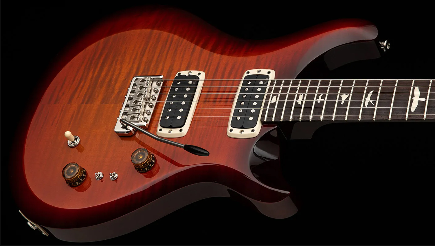 Prs S2 Custom 24-08 Usa 2h Tci Trem Rw - Dark Cherry Sunburst - Double cut gitaar - Variation 2