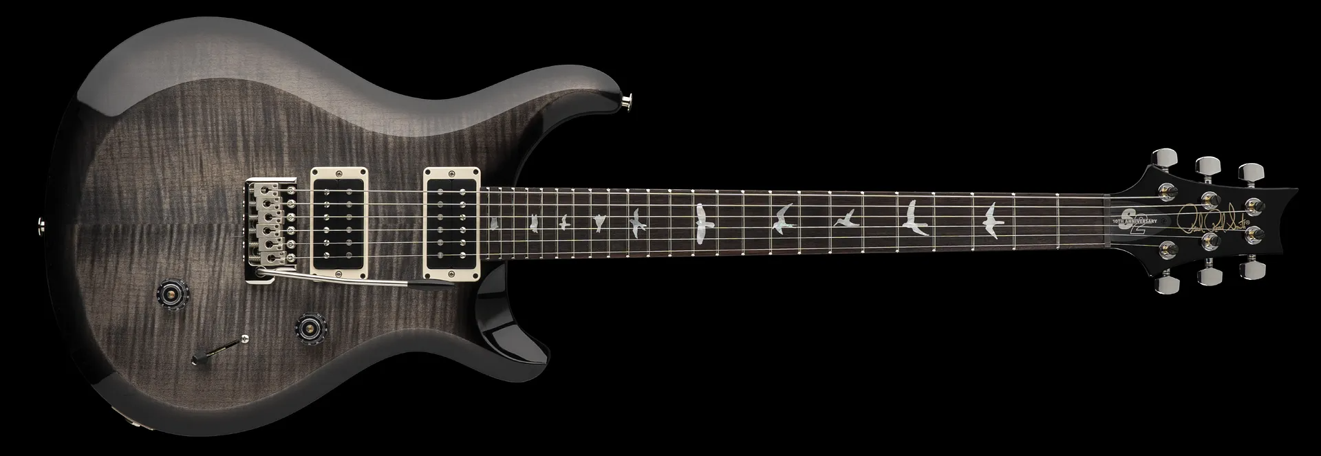 Prs S2 Custom 24 10th Ann. Ltd Usa 2023 2h Trem Rw - Faded Grey Black Burst - Guitarra eléctrica de doble corte. - Variation 2