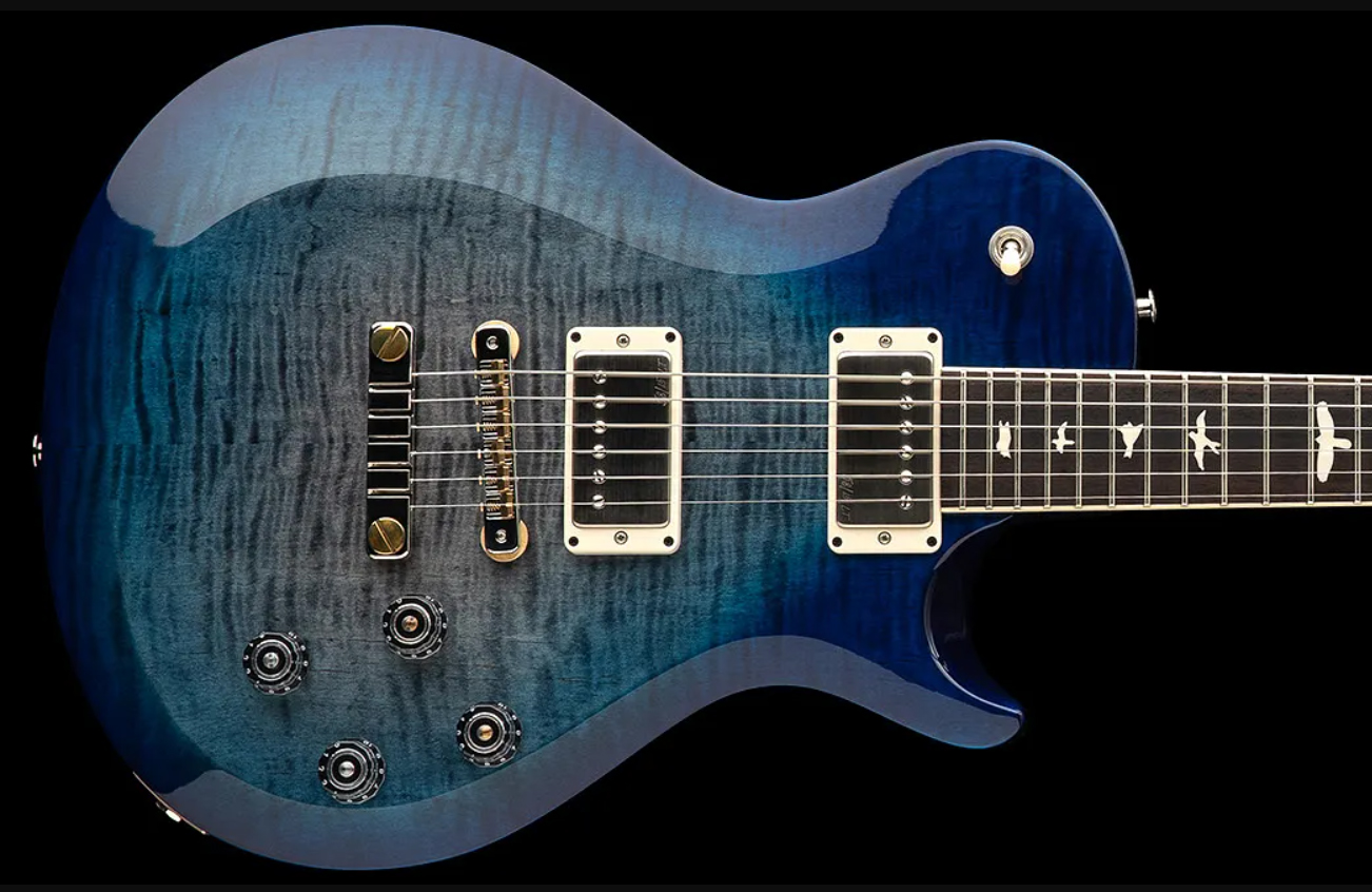 Prs S2 Mccarty 594 Singlecut Usa 2h 58/15lt Ht Rw - Faded Gray Black Blue Burst - Single cut gitaar - Variation 1