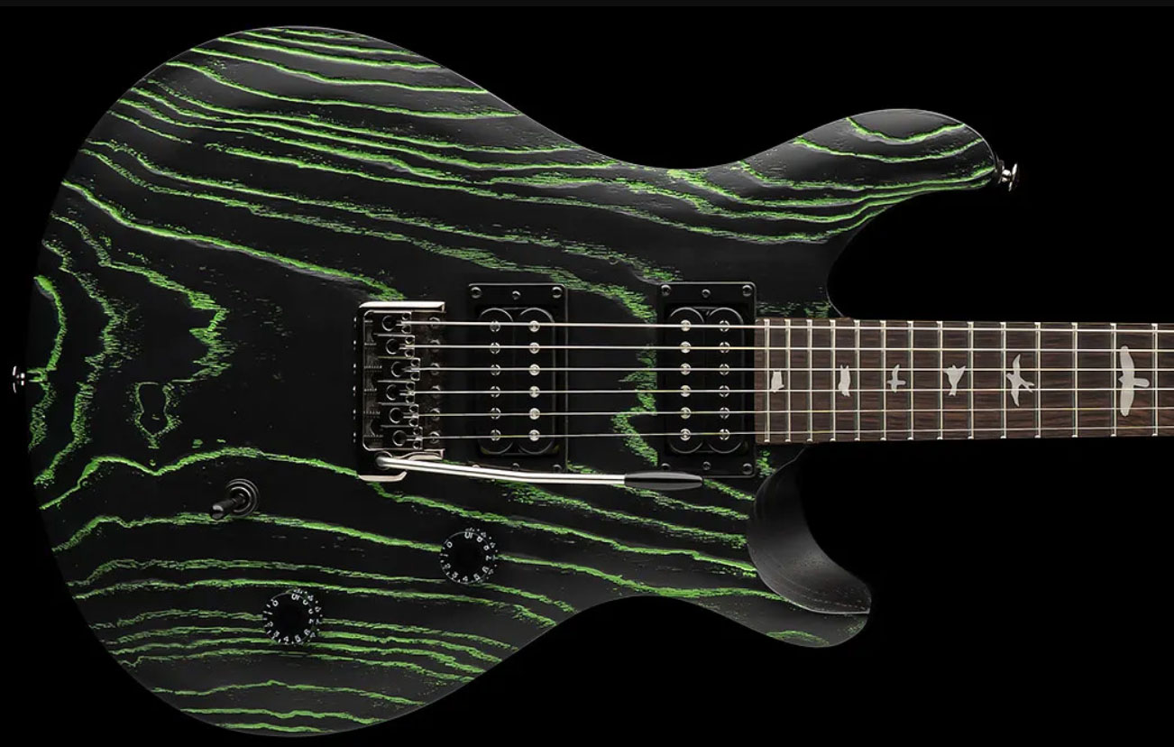 Prs Se Ce24 Swamp Ash Ltd 2h Trem Rw - Sandblasted Green - Guitarra eléctrica de doble corte. - Variation 1