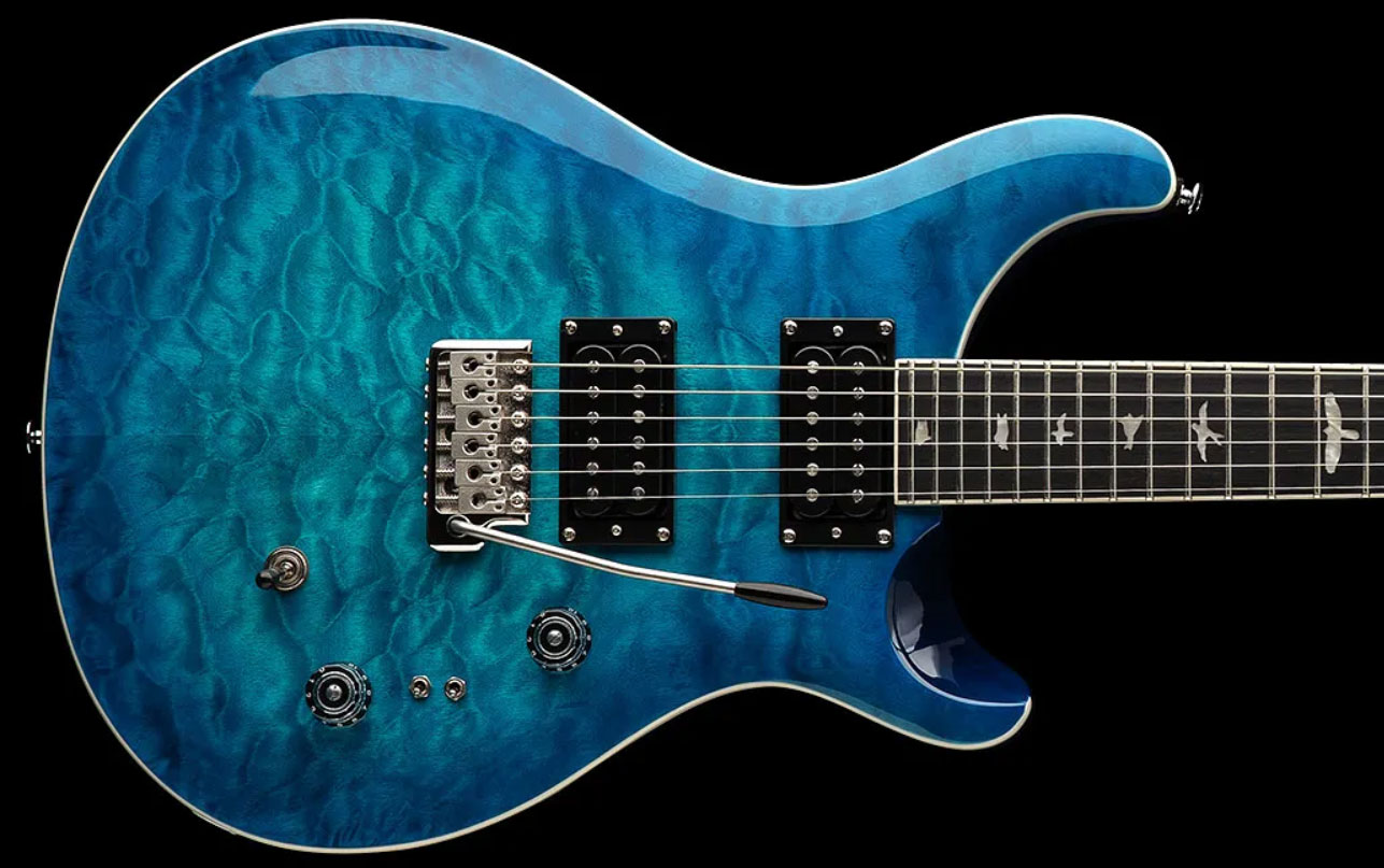 Prs Se Custom 24-08 Quilt 2h Trem Rw - Lake Blue - Guitarra eléctrica de doble corte. - Variation 1