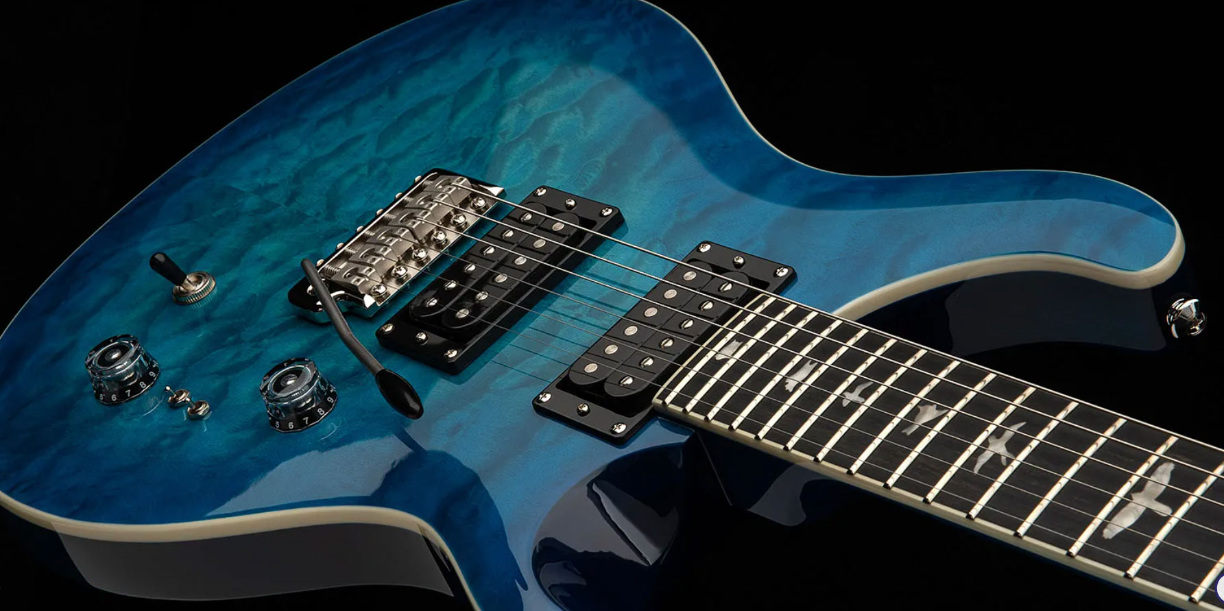 Prs Se Custom 24-08 Quilt 2h Trem Rw - Lake Blue - Guitarra eléctrica de doble corte. - Variation 2