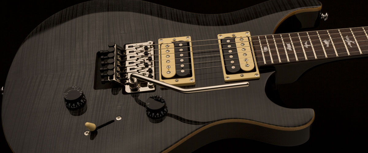 Prs Se Custom 24 Floyd 2021 Hh Fr Eb +housse - Charcoal Burst - Guitarra eléctrica de doble corte. - Variation 2