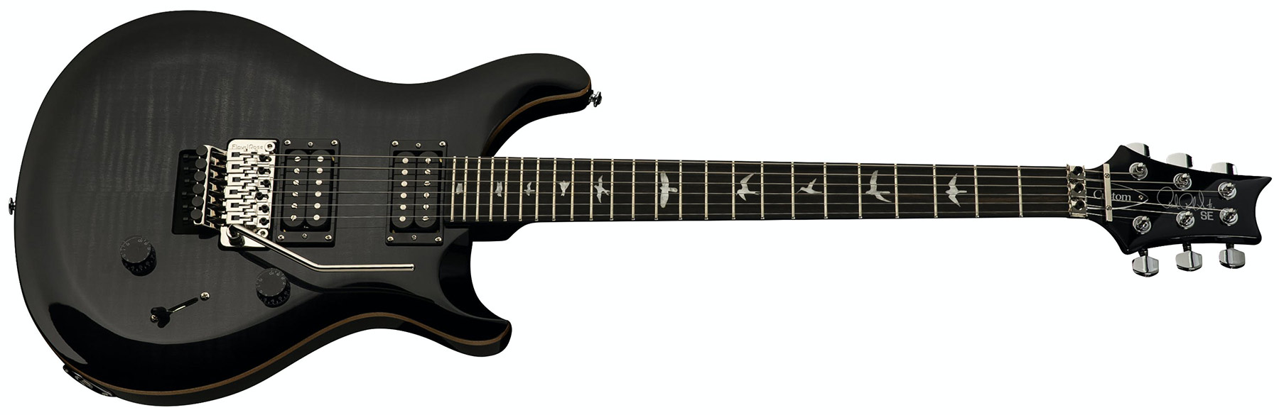 Prs Se Custom 24 Floyd 2023 2h Fr Eb - Charcoal Burst - Guitarra eléctrica de doble corte. - Variation 1