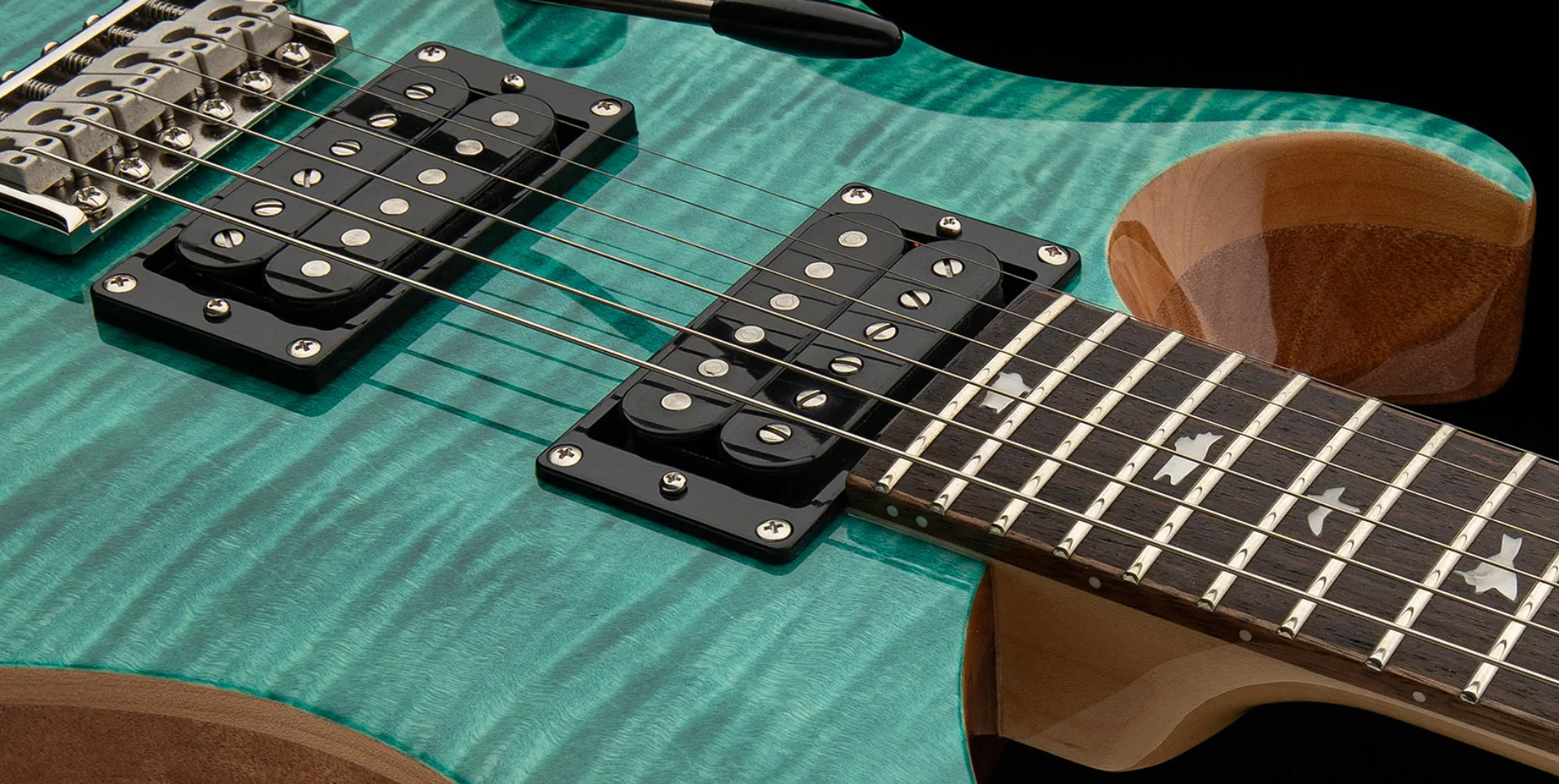 Prs Se Custom 24 Lh Gaucher 2h Trem Eb - Turquoise - Guitarra eléctrica de doble corte. - Variation 1