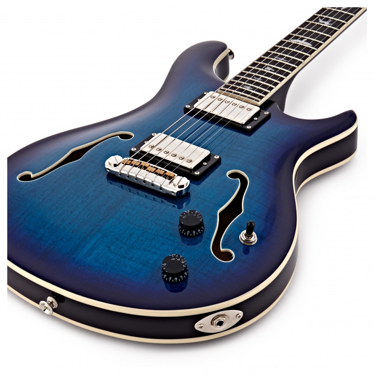 Prs Se Hollow Body Ii Hh Ht Eb - Faded Blue Burst - Semi hollow elektriche gitaar - Variation 3