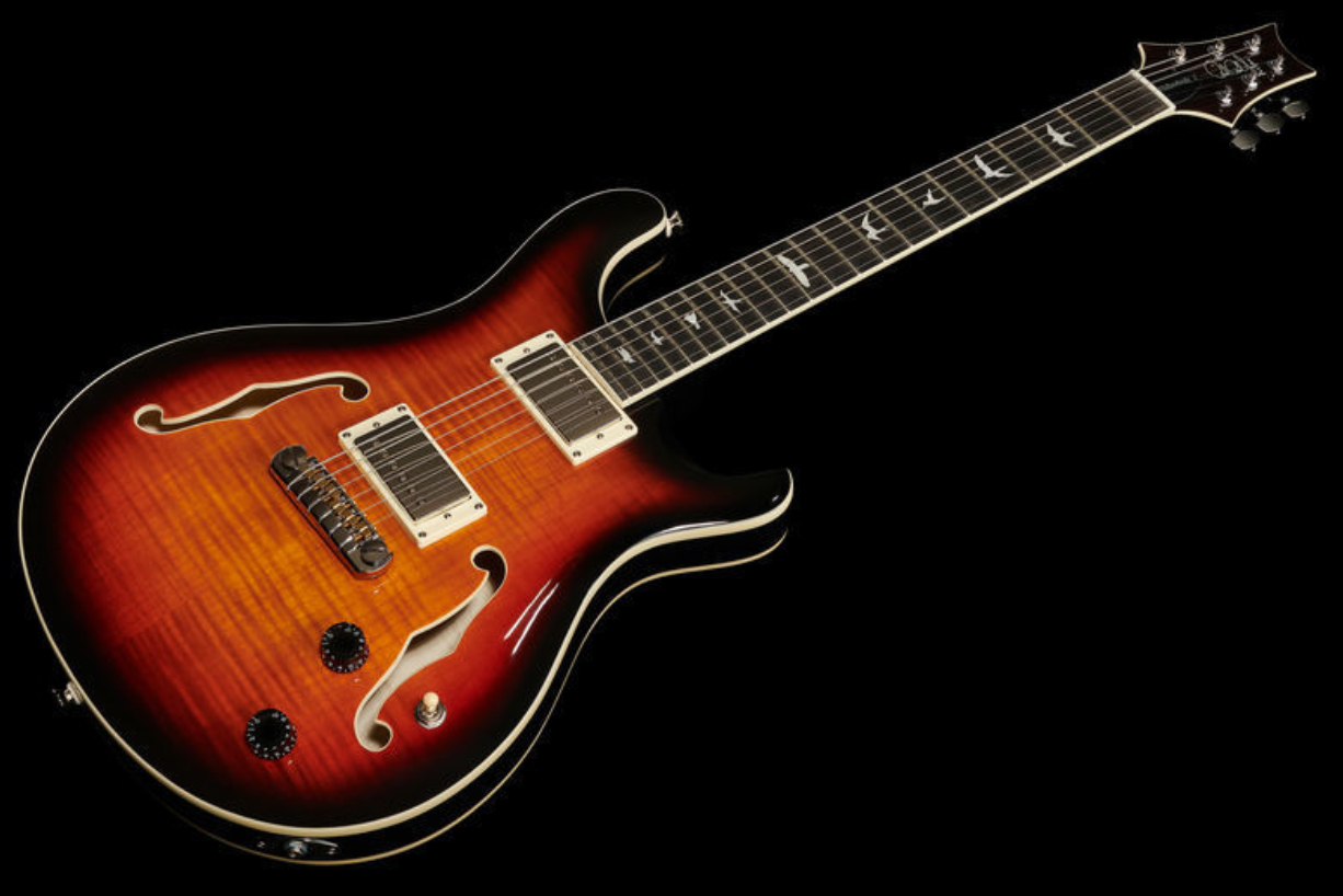 Prs Se Hollowbody Standard 2020 Hh Ht Eb - Tobacco Sunburst - Guitarra eléctrica de doble corte. - Variation 1
