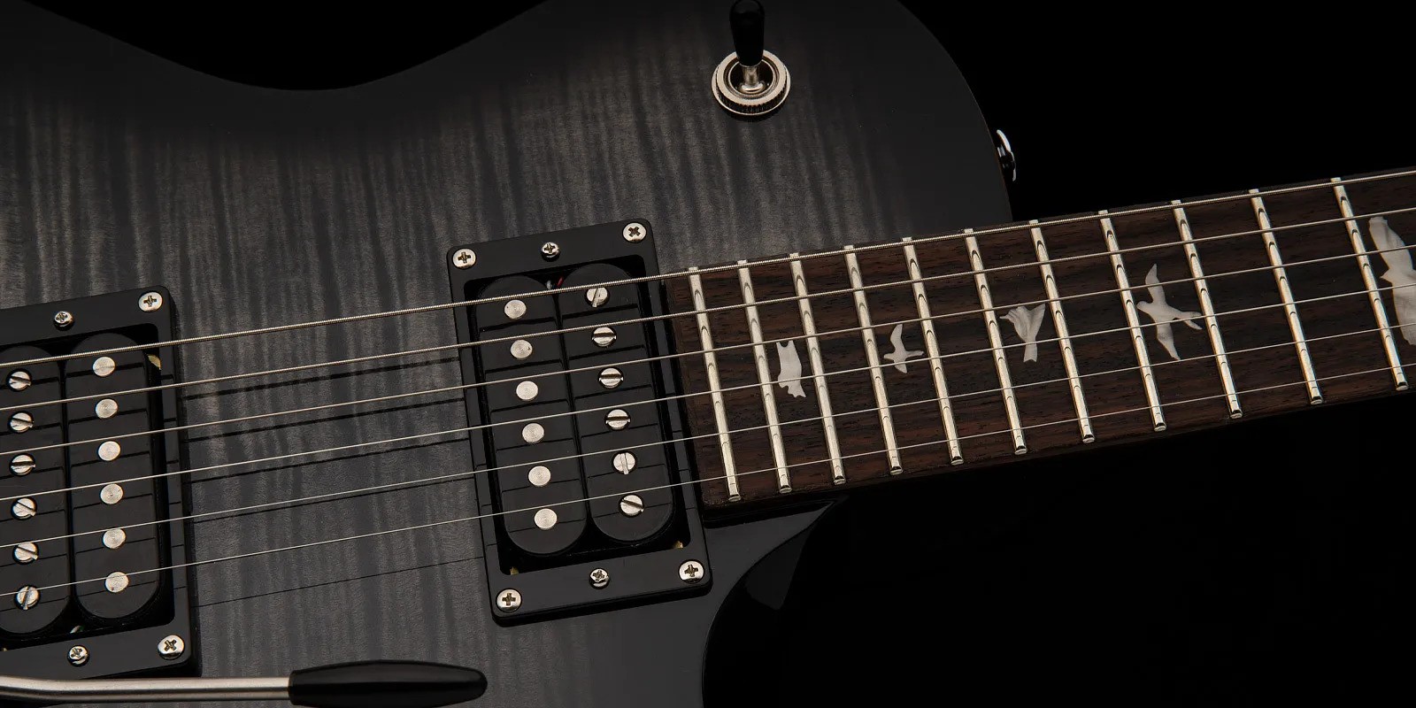 Prs Se Mark Tremonti 2024 - Hh Trem - Charcoal Burst - Enkel gesneden elektrische gitaar - Variation 4