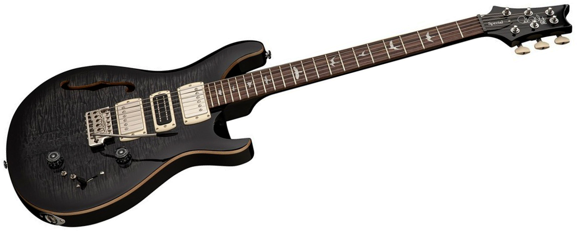 Prs Special Semi Hollow Se (wing Tuners) 2h Ht Rw - Charcoal Burst - Semi hollow elektriche gitaar - Variation 1