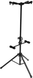Universal guitar stand with self-locking system, foldable - black