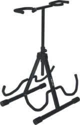 Universal double guitar stand - black