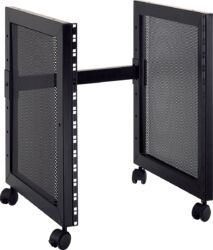 14U rack stand with transport wheels