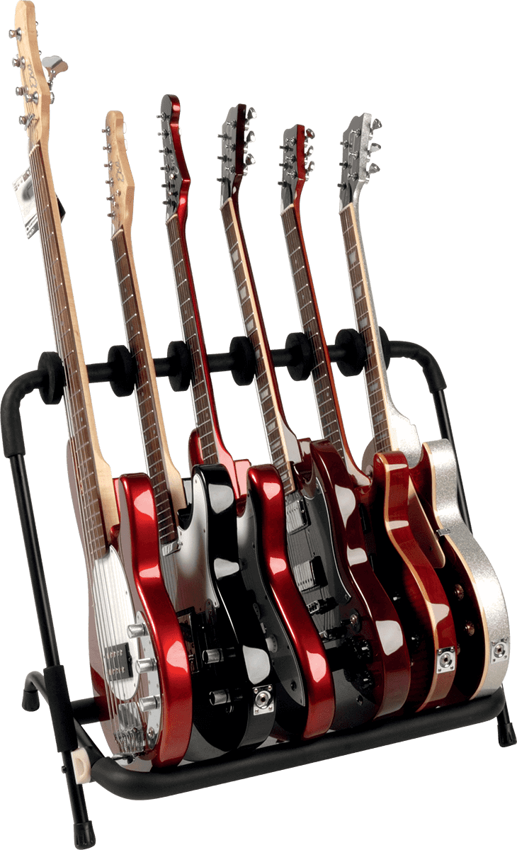 Quiklok Stand 6 Guitares Avec Séparations Réglables - Noir - Gitaarstandaard - Variation 20