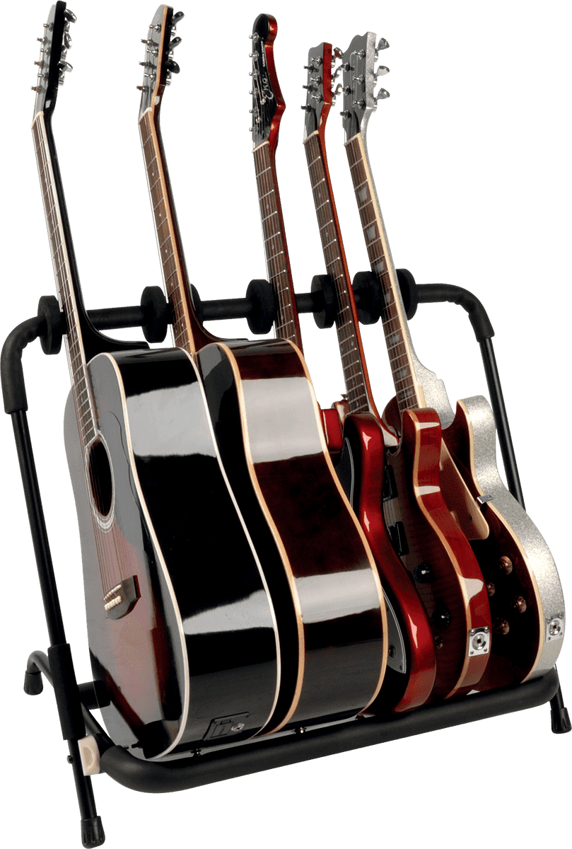 Quiklok Stand 6 Guitares Avec Séparations Réglables - Noir - Gitaarstandaard - Variation 3