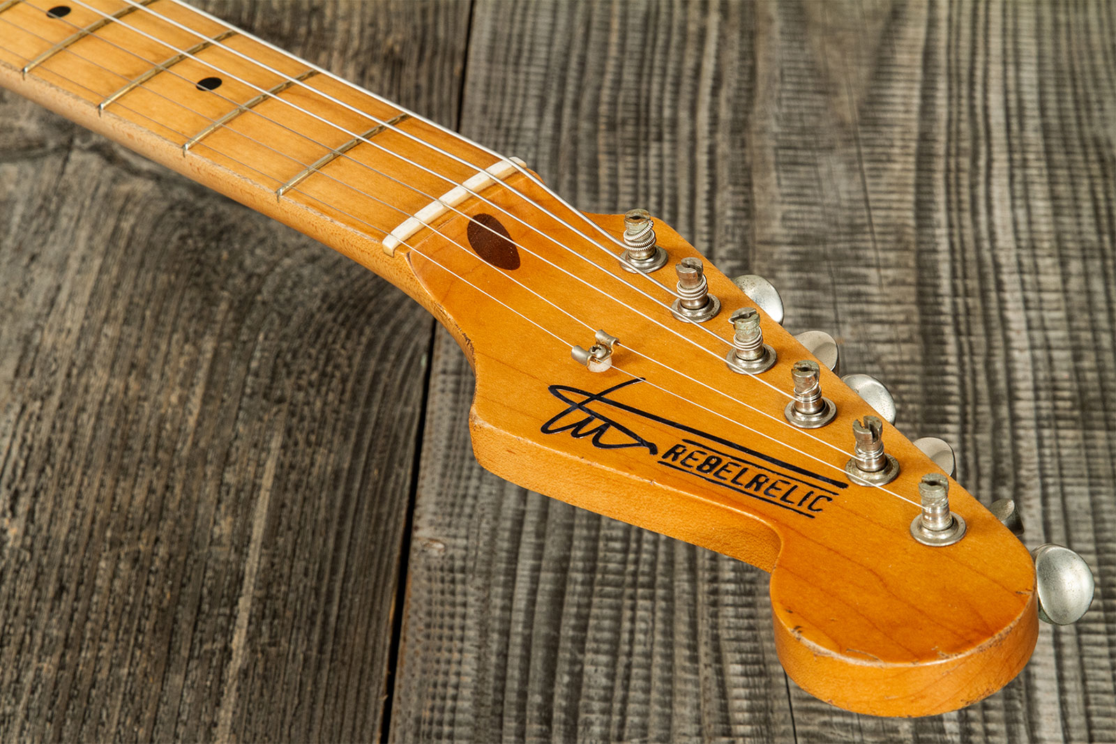 Rebelrelic S-series 55 3s Trem Mn #62191 - Light Aged Banana - Elektrische gitaar in Str-vorm - Variation 8