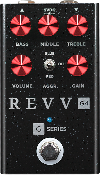 Revv G4 Black Sparkle - Overdrive/Distortion/fuzz effectpedaal - Main picture