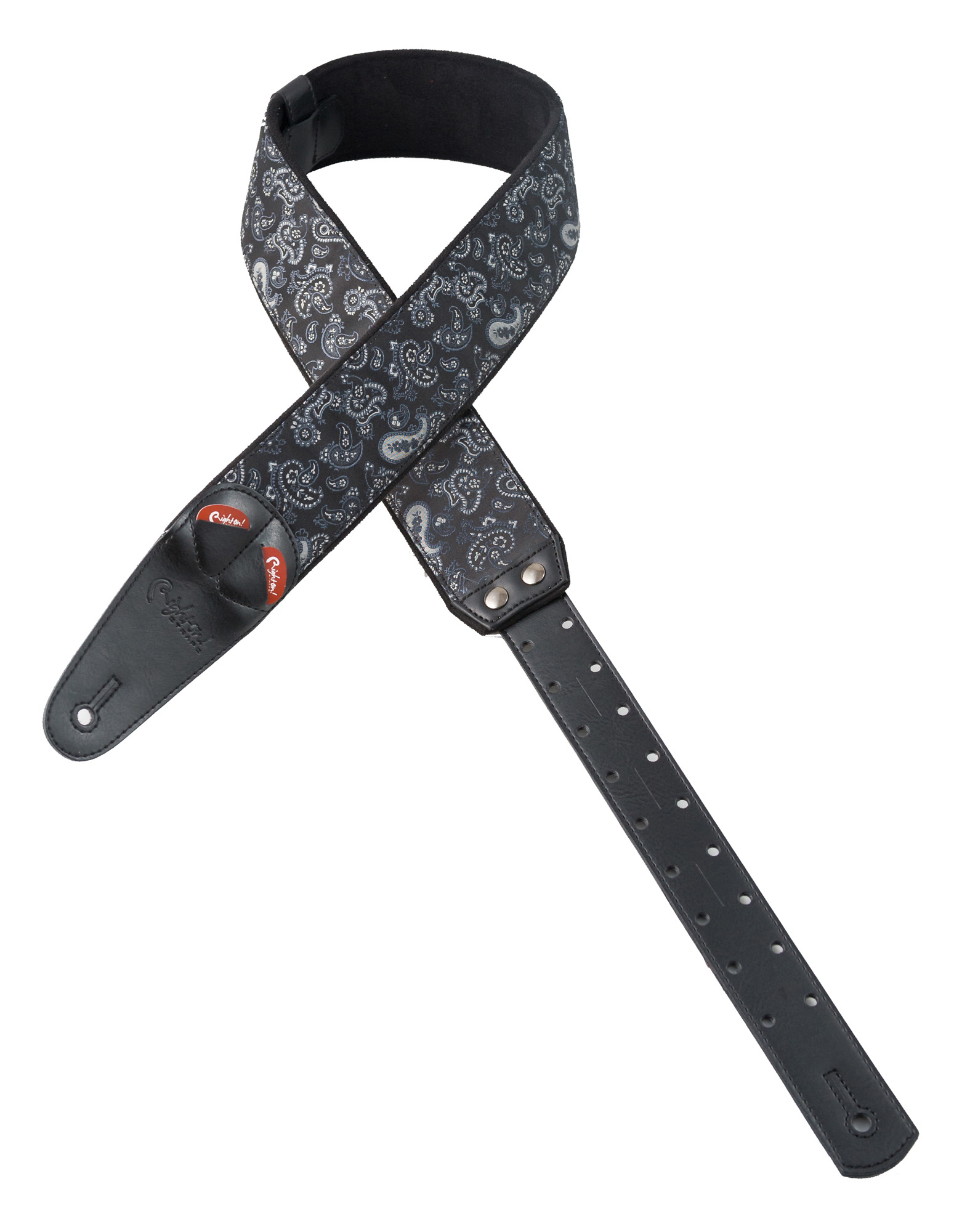 Righton Straps Courroie Vegan Paisley Noir - Gitaarriem - Variation 1