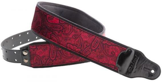 Righton Straps Courroie Velours Righton J-paisley Rouge - Gitaarriem - Main picture