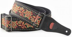 Gitaarriem Righton straps Righton Roses II vegan belt black