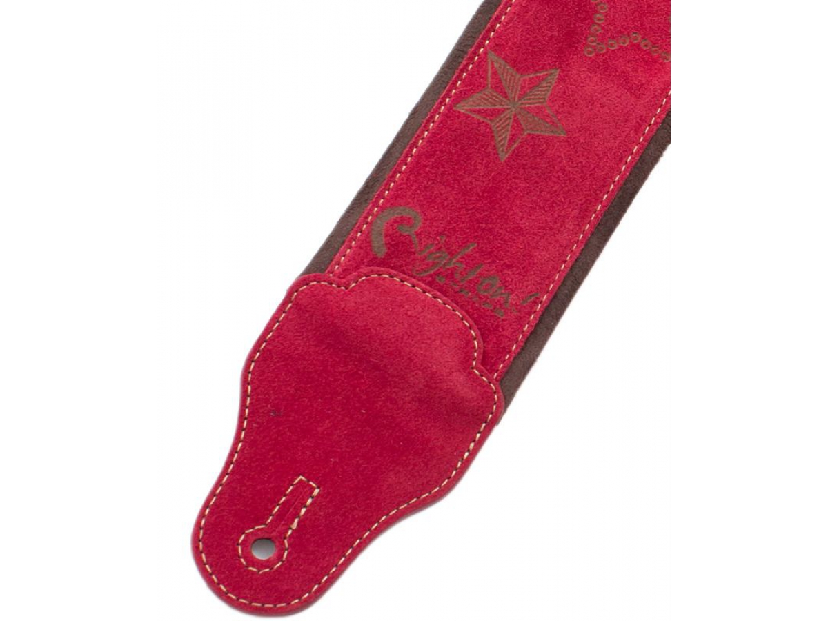 Righton Straps Jazz Stars Leather Guitar Strap Cuir 2.75inc Red - Gitaarriem - Variation 1