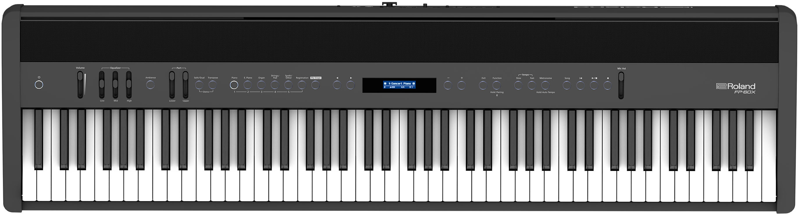 Roland Fp-60x Bk - Draagbaar digitale piano - Main picture