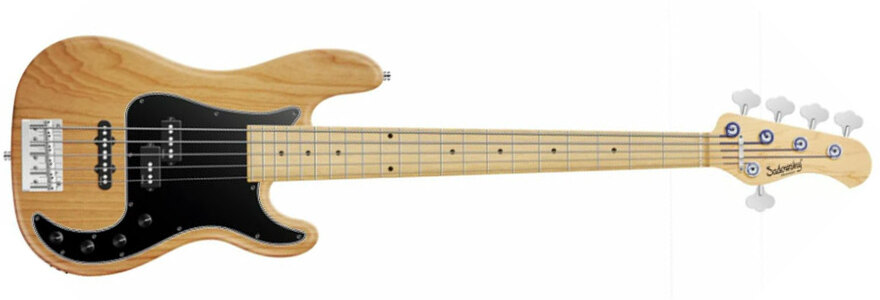 Sadowsky Hybrid P/j Bass Ash 21 Fret 5c Metroline All Mn - Natural Satin - Solid body elektrische bas - Main picture