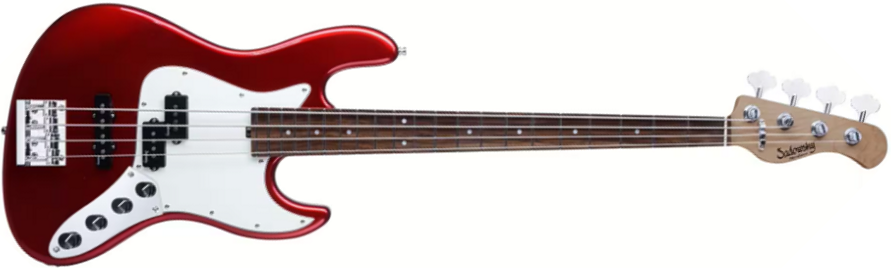 Sadowsky Hybrid Pj Bass 21 Fret 4c Metroexpress V2 Pf - Candy Apple Red - Solid body elektrische bas - Main picture