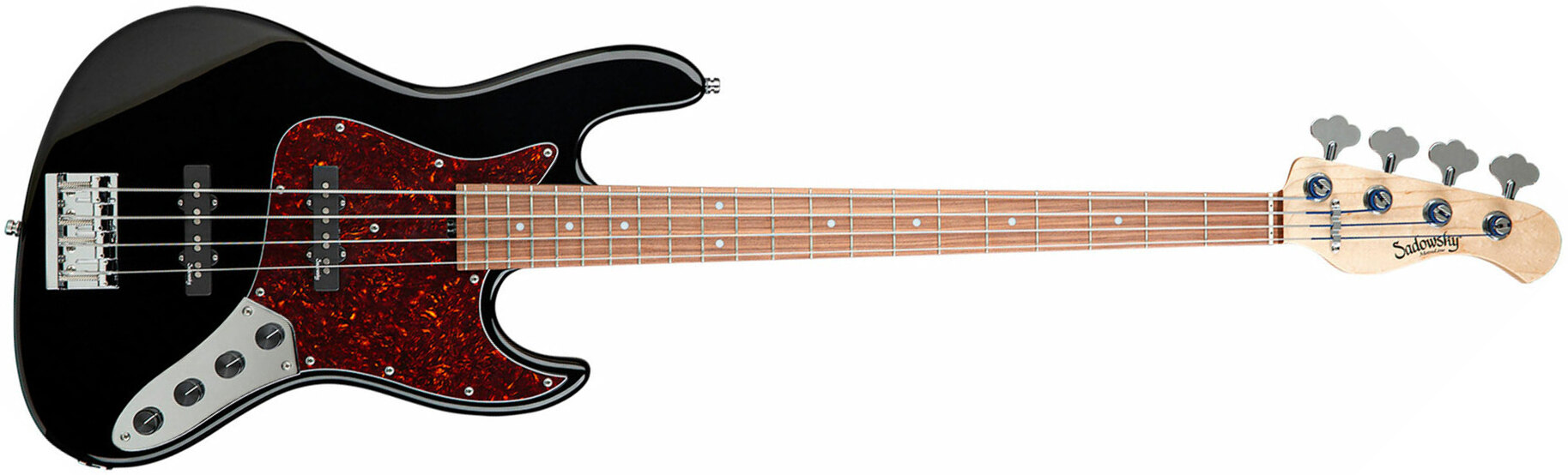 Sadowsky Modern Bass 24 Fret Alder 4c Metroline All Active Mor - Solid Black High Polish - Solid body elektrische bas - Main picture