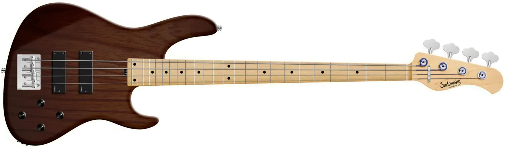 Sadowsky Modern Bass 24 Fret Ash 4c Metroline All Active Mn - Antique Tobacco Transparent Satin - Solid body elektrische bas - Main picture