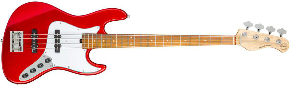 Sadowsky Vintage J/j Bass 21 Fret 4c Metroexpress Mor - Candy Apple Red - Solid body elektrische bas - Main picture