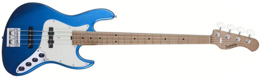 Sadowsky Vintage Jj Bass 21 Fret 4c Metroexpress V2 Mn - Ocean Blue Metallic - Solid body elektrische bas - Main picture