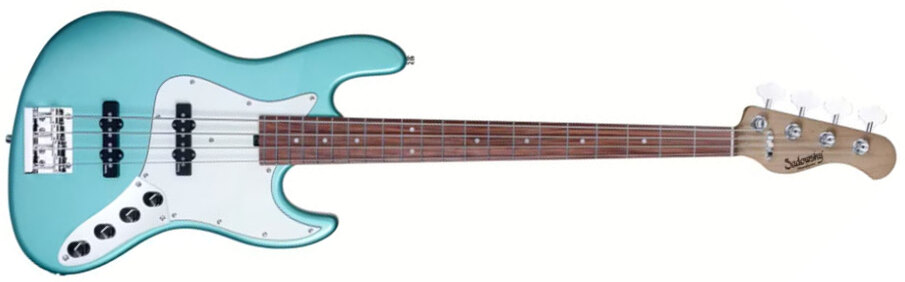 Sadowsky Vintage Jj Bass 21 Fret 4c Metroexpress V2 Pf - Sage Green Metallic - Solid body elektrische bas - Main picture