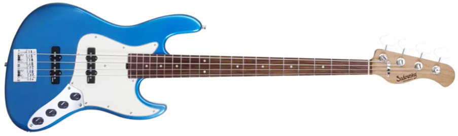 Sadowsky Vintage Jj Bass 21 Fret 4c Metroexpress V2 Pf - Ocean Blue Metallic - Solid body elektrische bas - Main picture