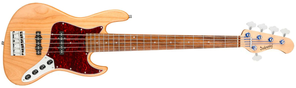 Sadowsky Vintage Jj Bass 21 Fret Alder 5c Metroline All Active Mor - Natural Transparent Satin - Solid body elektrische bas - Main picture