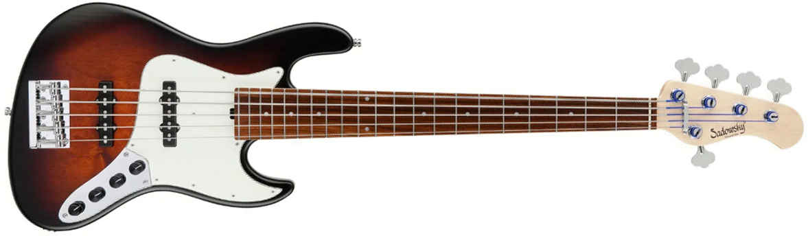 Sadowsky Vintage Jj Bass 21 Fret Alder 5c Metroline All Active Mor - Almond Sunburst Transparent Satin - Solid body elektrische bas - Main picture