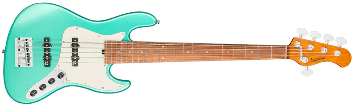 Sadowsky Vintage Jj Bass 21f 5c Metroexpress Mor - Sage Green Metallic - Solid body elektrische bas - Main picture